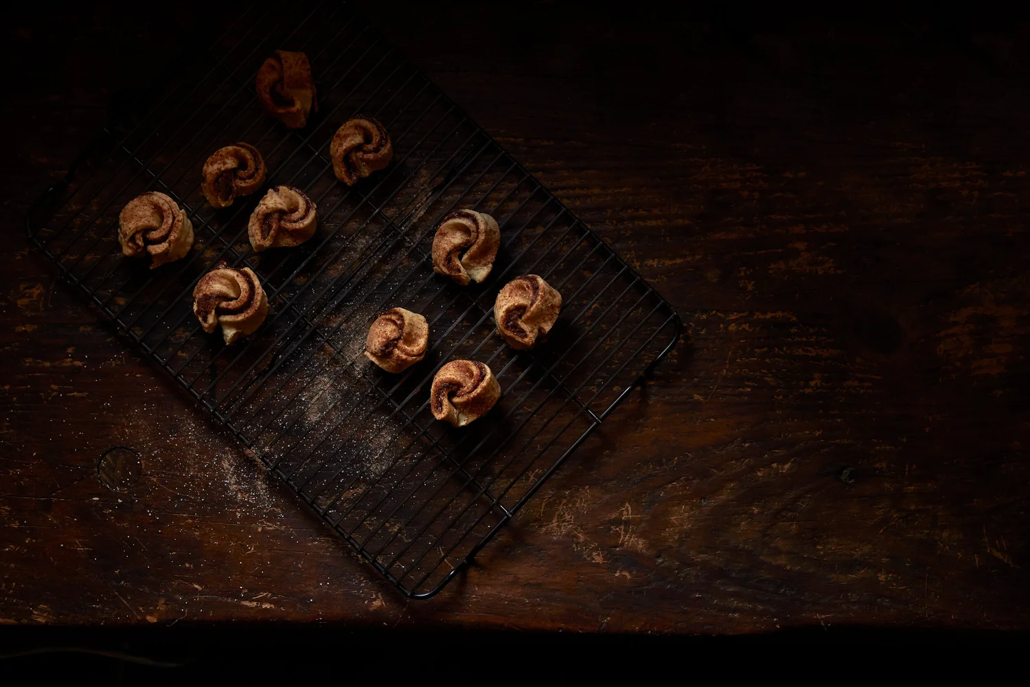 Pastries on a cooling rack