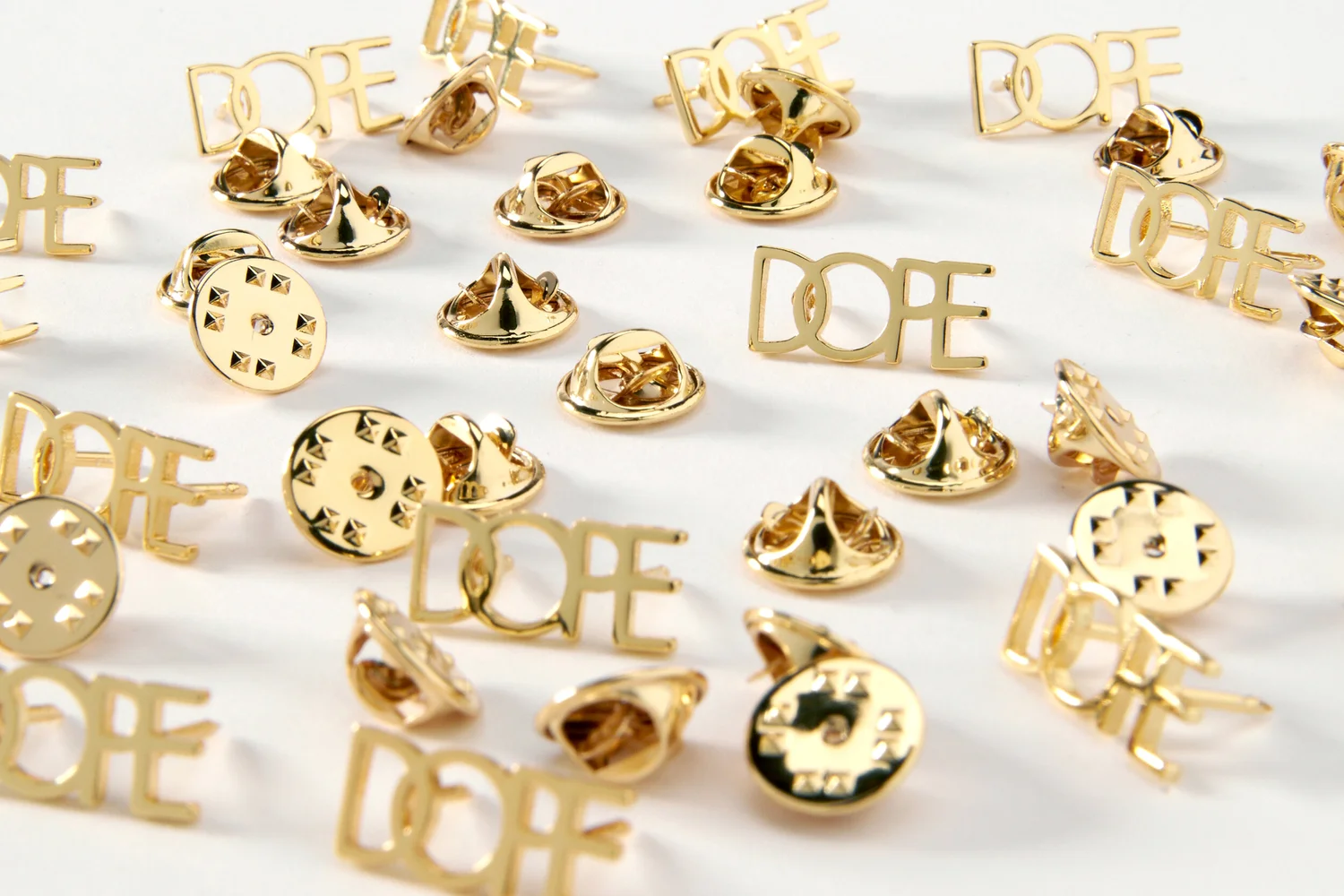 DOPE gold pins