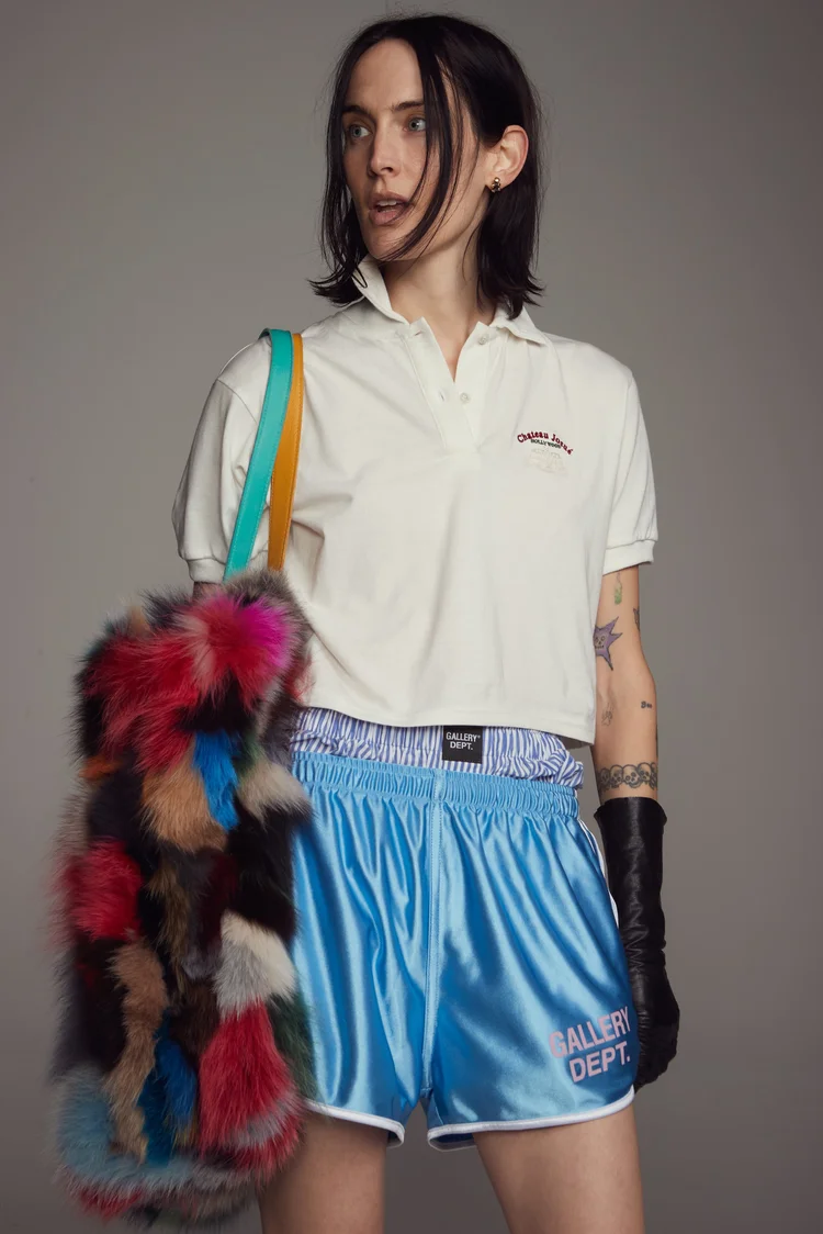 Gallery Dept. polo and satin shorts