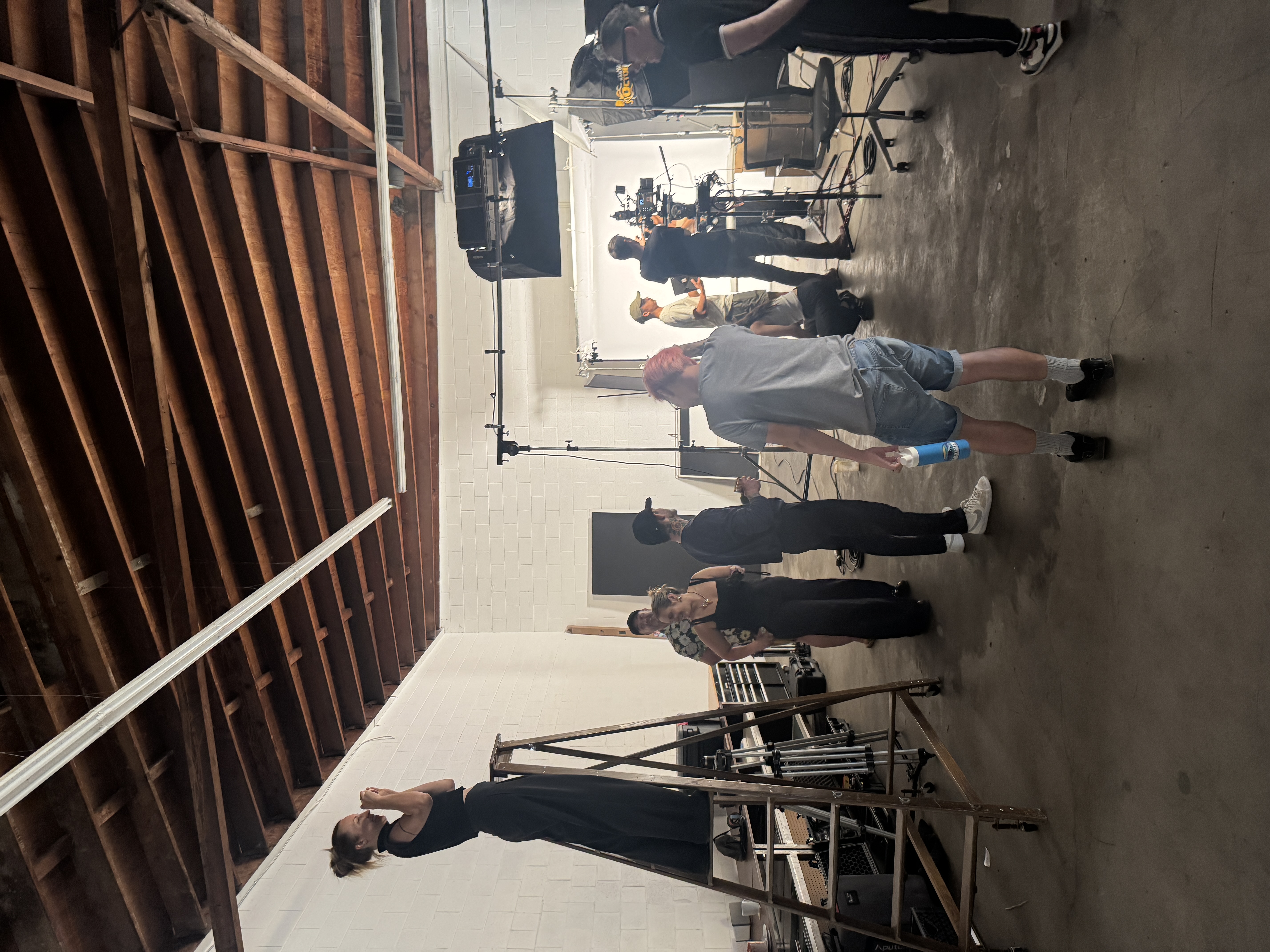 Crew on set at Small Green Door